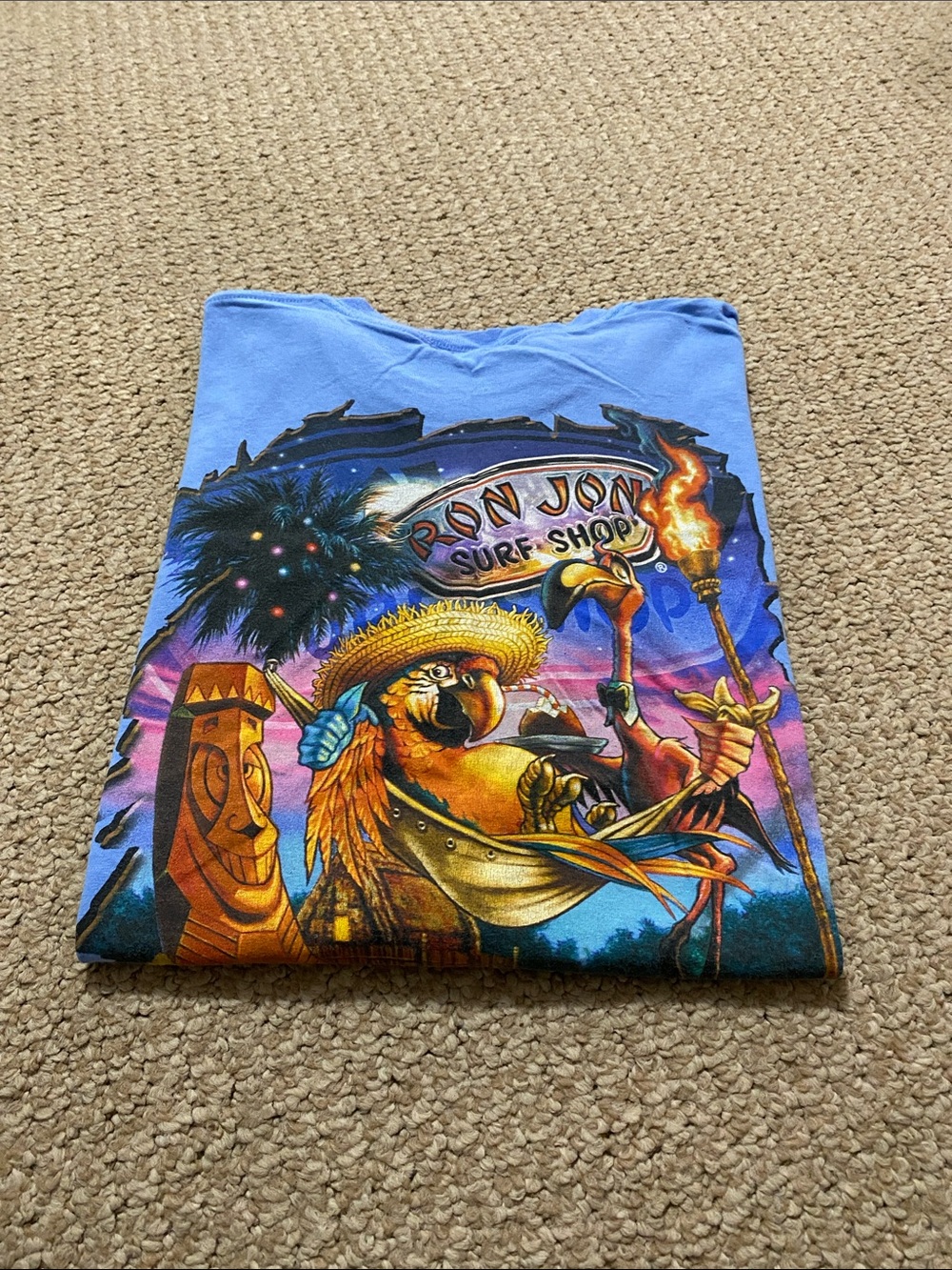 Ron Jon surf shop Mens size XXL Light Blue Short Sleeve Tee Panama City beach - Picture 15 of 16